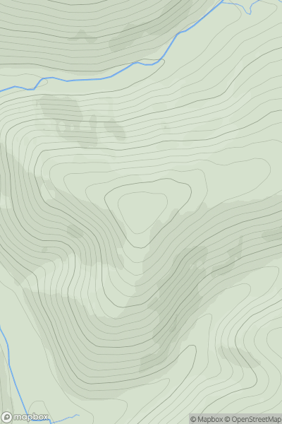 Thumbnail image for Dod Hill [Firth of Forth to the River Tweed] showing contour plot for surrounding peak